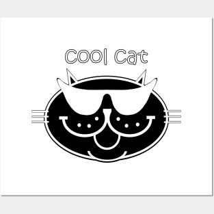 COOL CAT 2 - Black Cat Posters and Art